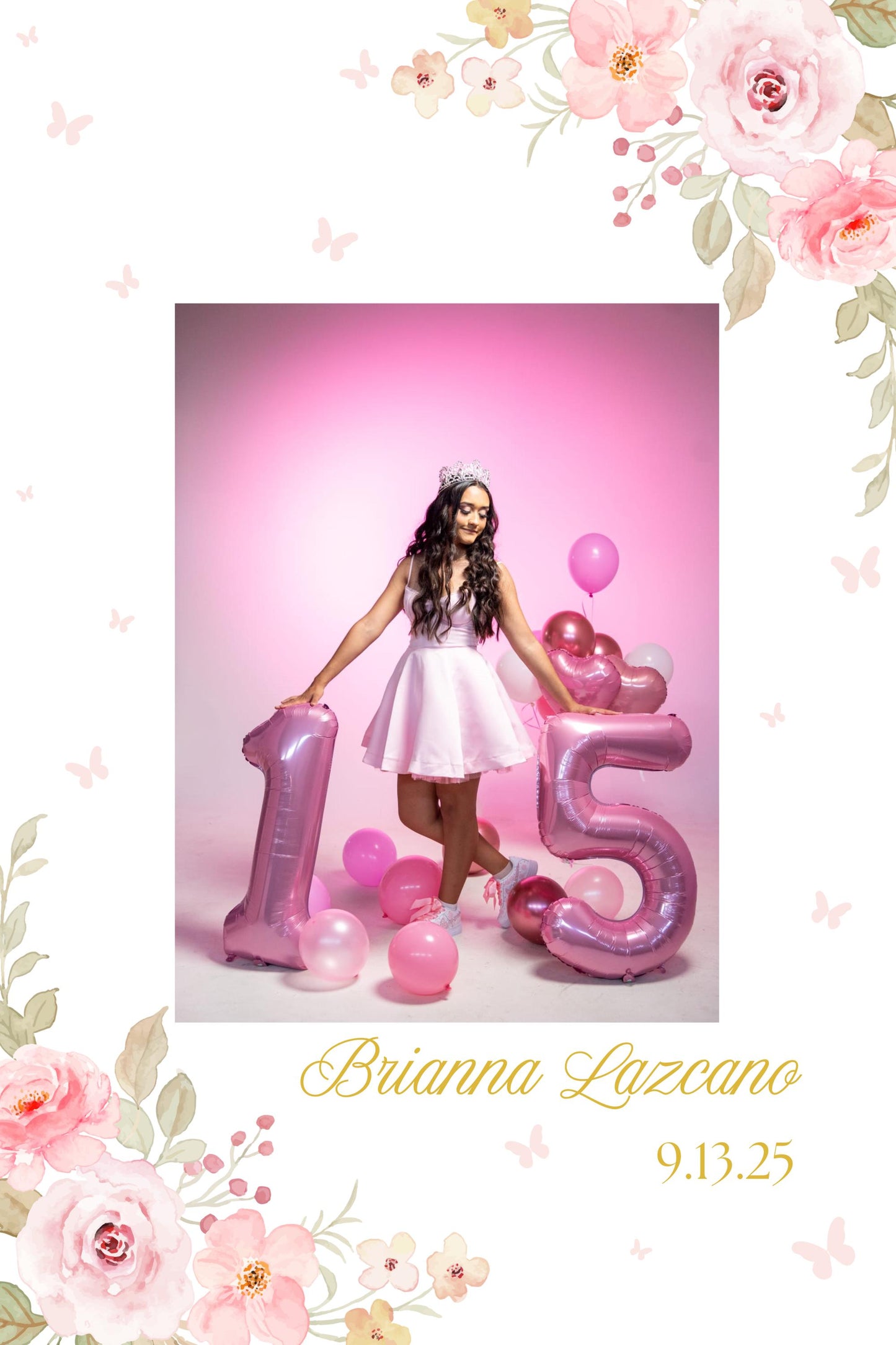 Quinceañera Welcome Sign with Picture, Welcome Acrylic Sign, Sweet 16 Welcome Sign, Welcome to my Quinceañera, Welcome to my sweet sixteen