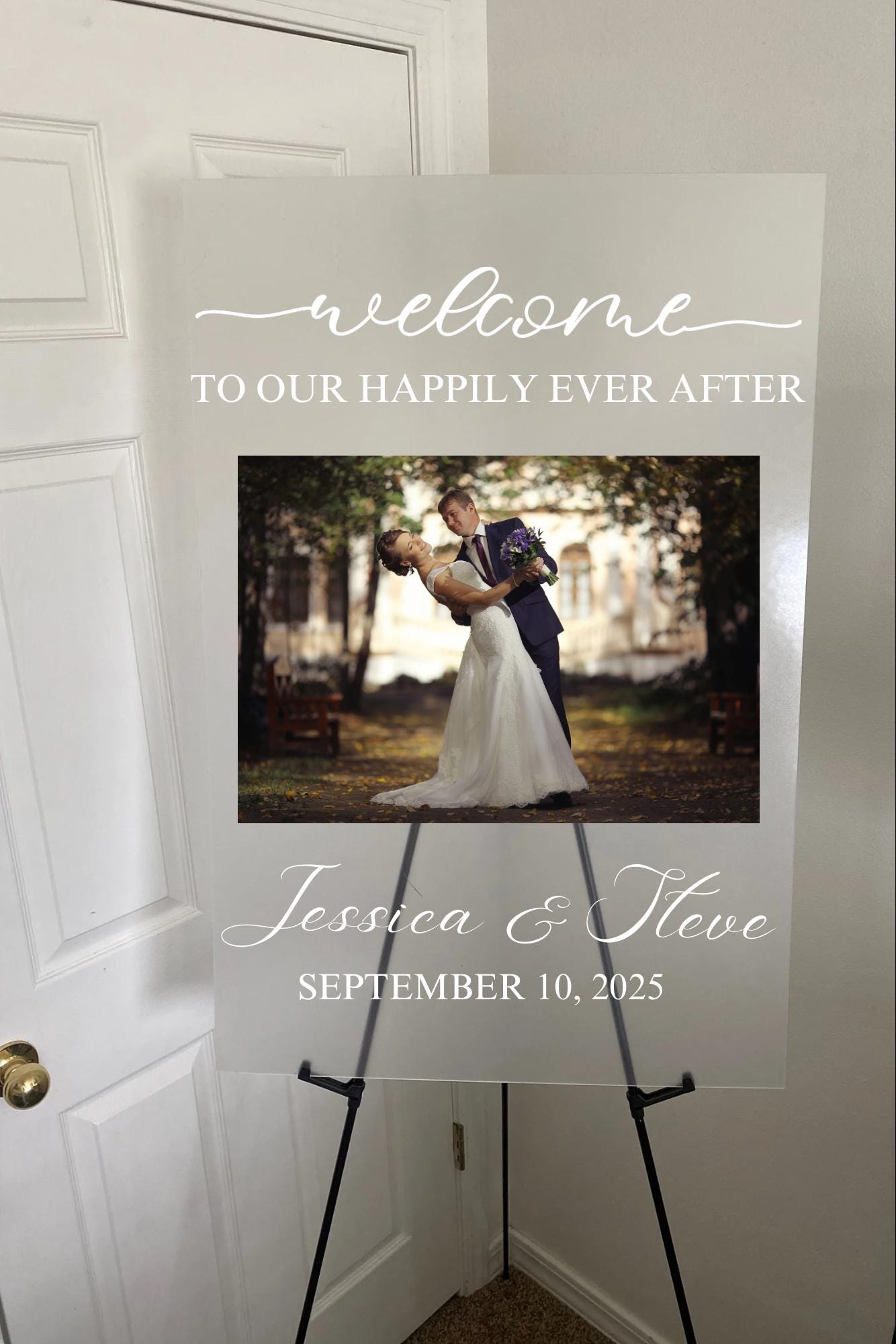 Wedding Welcome Sign, Welcome to our happily ever after sign, Welcome to our forever welcome sign, Acrylic wedding welcome sign