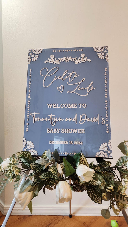 Cielito Lindo Welcome Sign, Baby shower welcome sign, Cielito lindo theme decorations, Babyshower Acrylic, Cielito lindo babyshower welcome