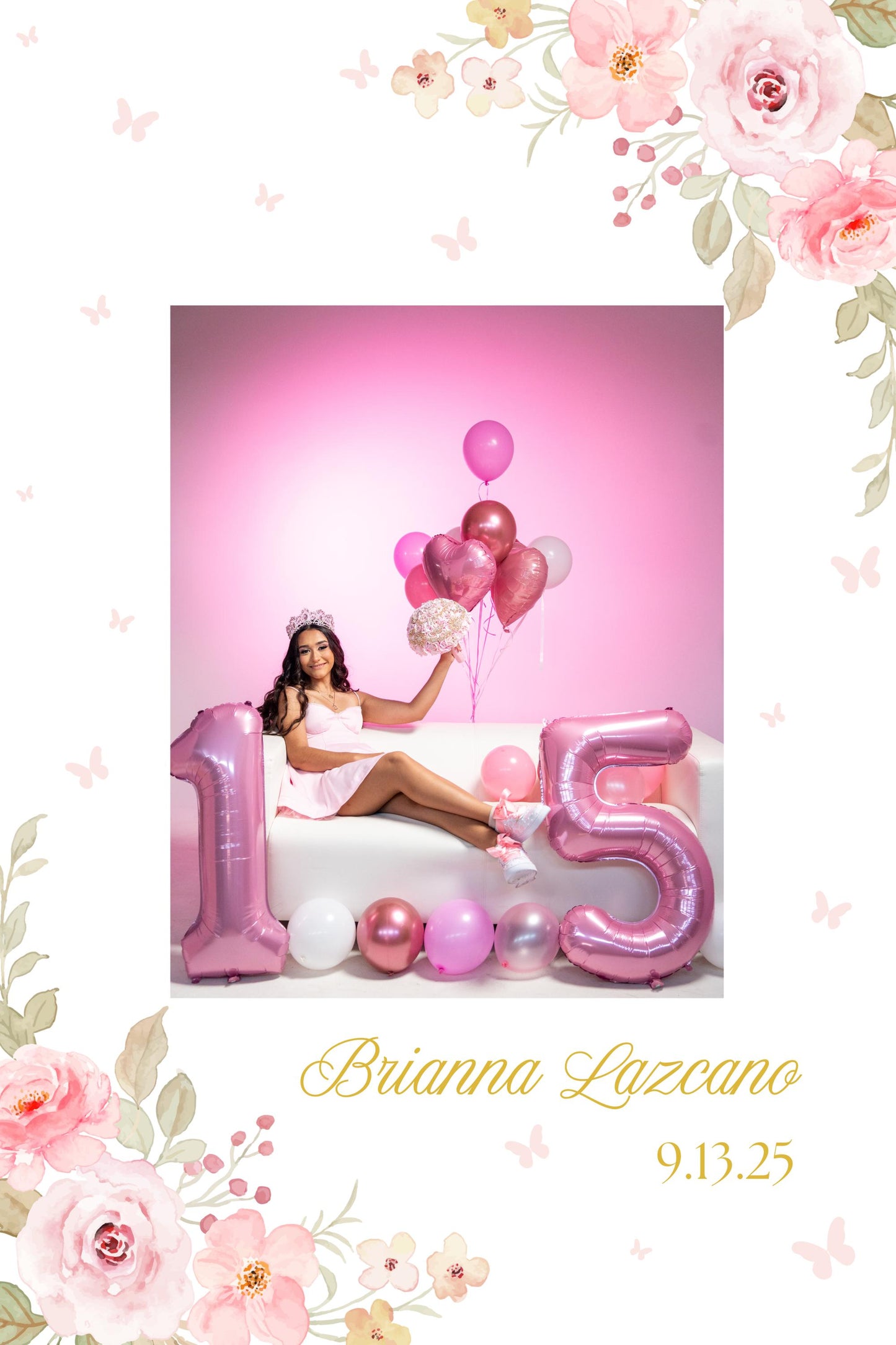 Quinceañera Welcome Sign with Picture, Welcome Acrylic Sign, Sweet 16 Welcome Sign, Welcome to my Quinceañera, Welcome to my sweet sixteen