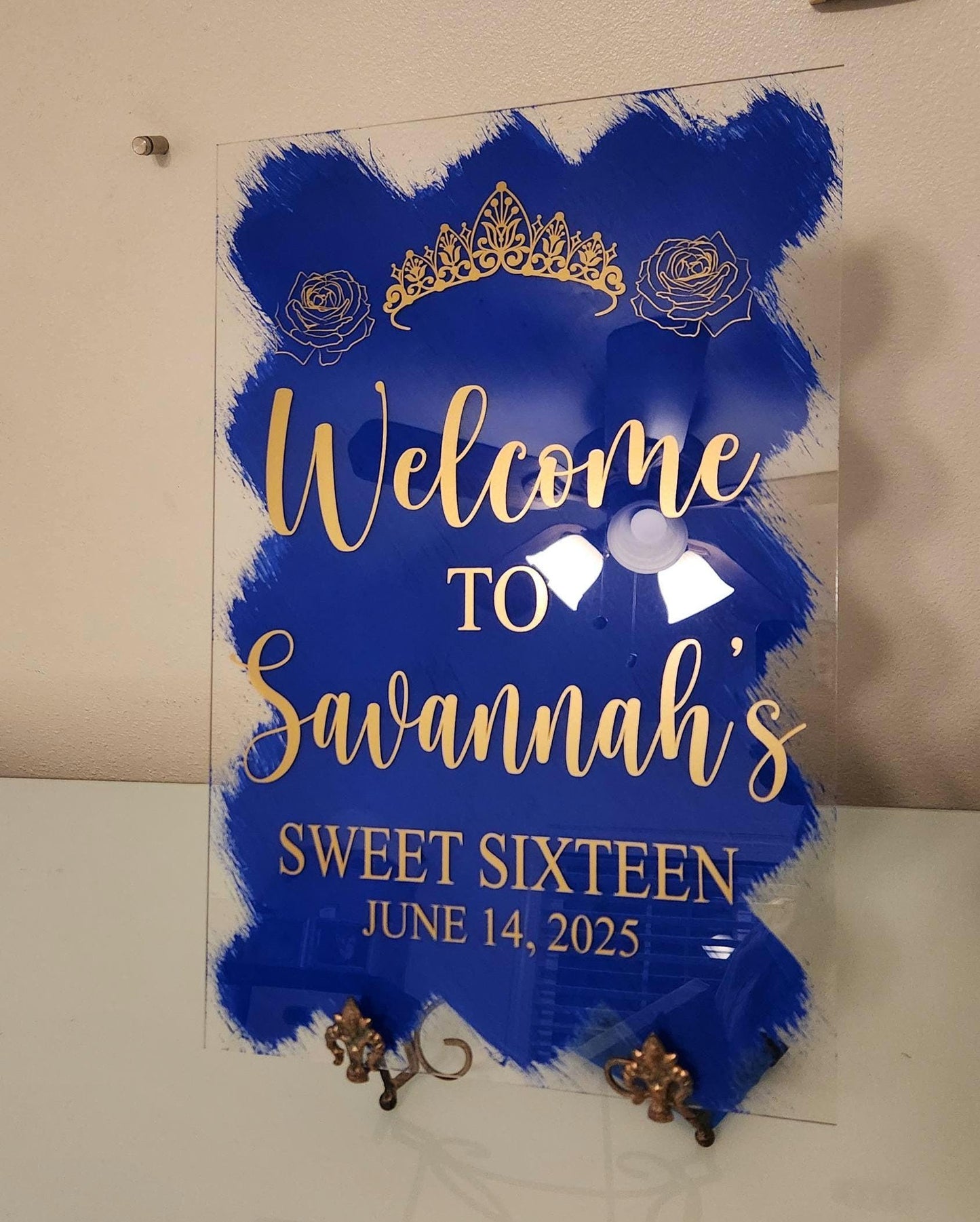 Sweet Sixteen Acrylic Sign, welcome to my sweet 16 sign, welcome acrylic sign, custom welcome sign, acrylic paint sign, sweet 16 decorations