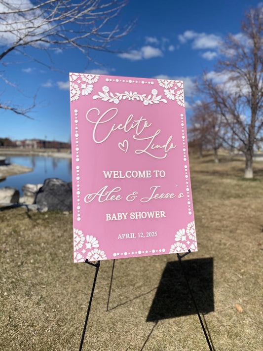 Cielito Lindo Welcome Sign, Baby shower welcome sign, Cielito lindo theme decorations, Babyshower Acrylic, Cielito lindo babyshower welcome