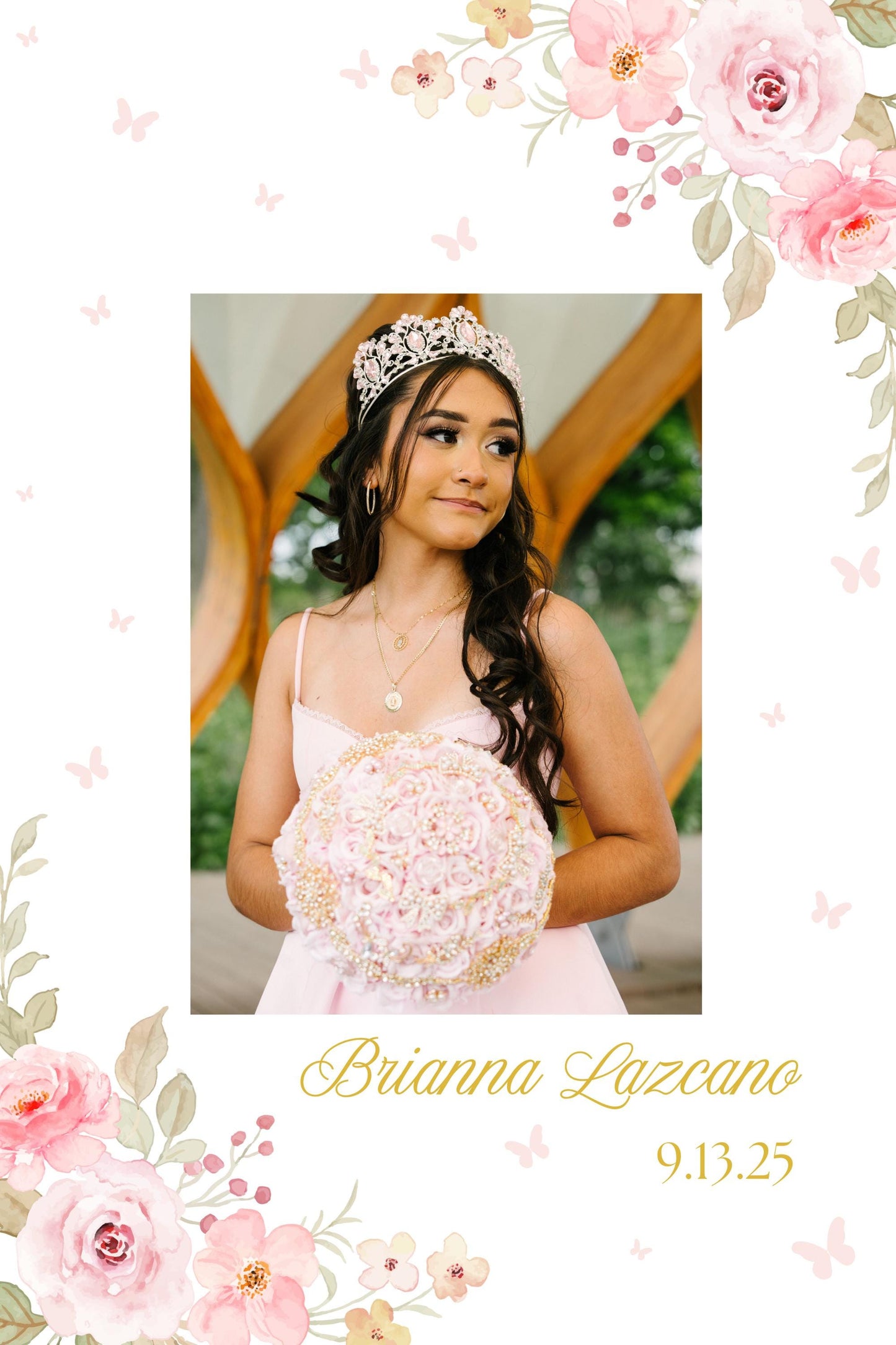 Quinceañera Welcome Sign with Picture, Welcome Acrylic Sign, Sweet 16 Welcome Sign, Welcome to my Quinceañera, Welcome to my sweet sixteen