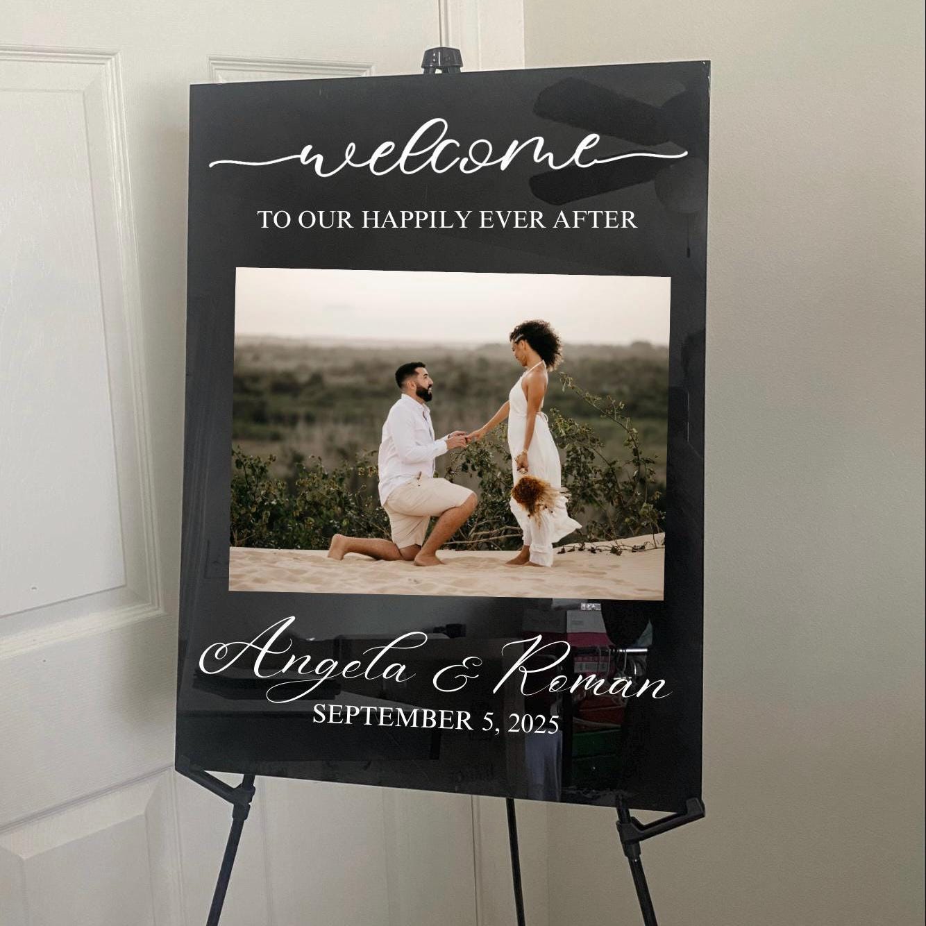 Wedding Welcome Sign, Welcome to our happily ever after sign, Welcome to our forever welcome sign, Acrylic wedding welcome sign