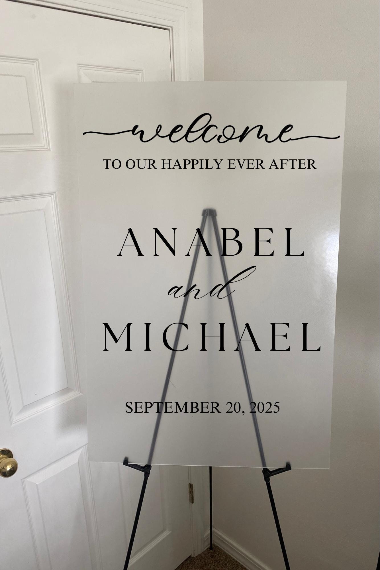 Wedding Welcome Sign, Welcome to our happily ever after sign, Welcome to our forever welcome sign, Acrylic wedding welcome sign