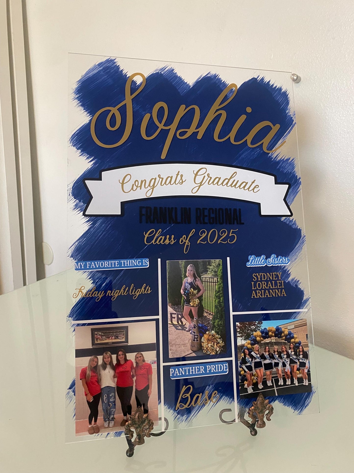 Graduation Acrylic, Congrats Grad Acrylic, Cheering Team Memories Acrylic, Class of 2025, Senior Year Acrylic, Congratulations Graduate Sign