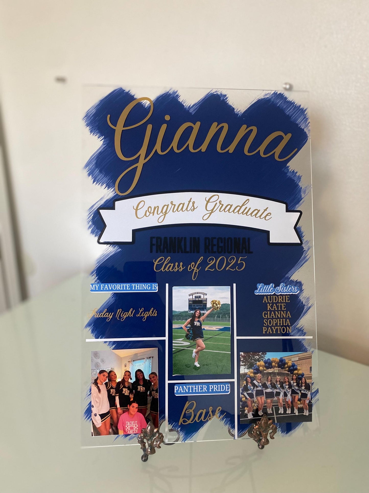 Graduation Acrylic, Congrats Grad Acrylic, Cheering Team Memories Acrylic, Class of 2025, Senior Year Acrylic, Congratulations Graduate Sign
