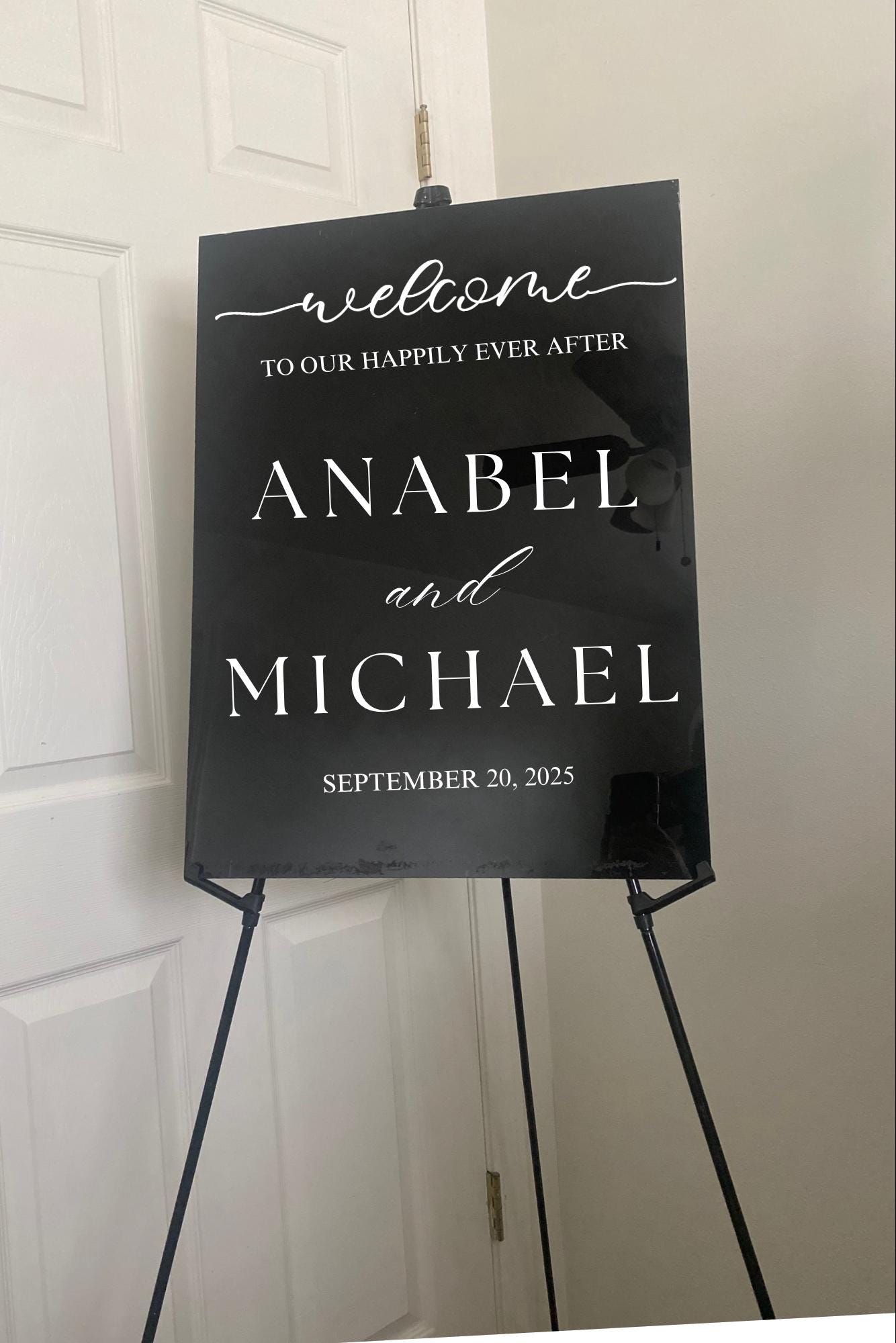 Wedding Welcome Sign, Welcome to our happily ever after sign, Welcome to our forever welcome sign, Acrylic wedding welcome sign