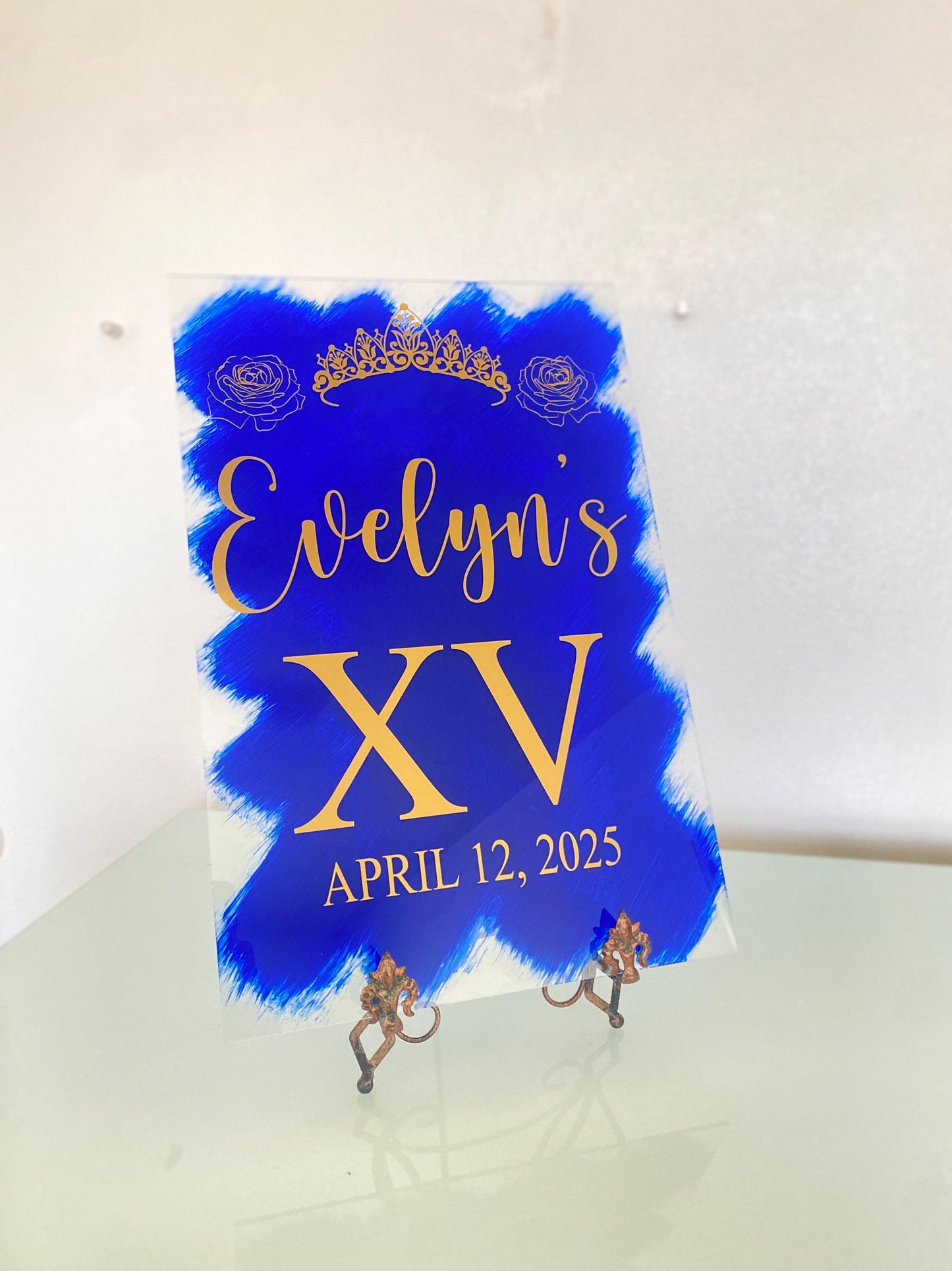 Quinceañera acrylic, welcome to my Quinceanera sign, welcome acrylic sign, custom welcome sign, acrylic paint sign, Quinceañera decorations