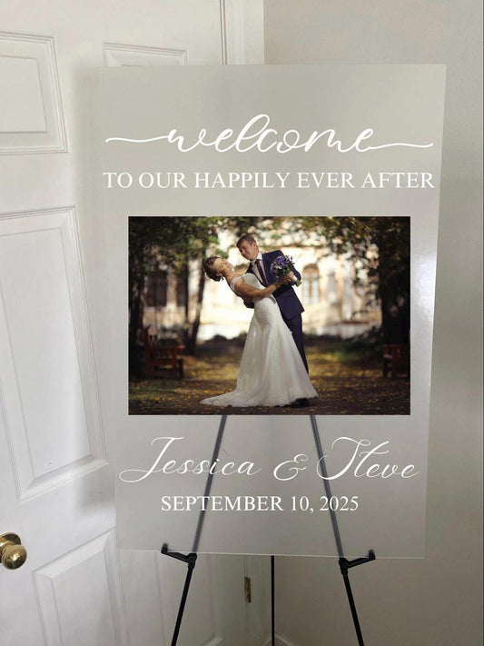 Wedding Welcome Sign, Welcome to our happily ever after sign, Welcome to our forever welcome sign, Acrylic wedding welcome sign