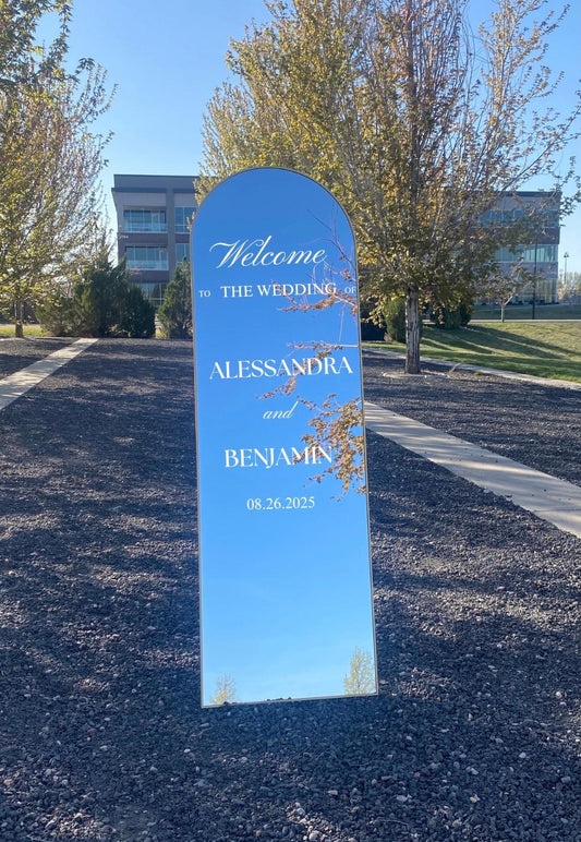 Welcome to the wedding of mirror - Mirror for weddings - Selfie mirrors at weddings - Wedding Welcome Sign - Welcome Morror - Welcome Sign