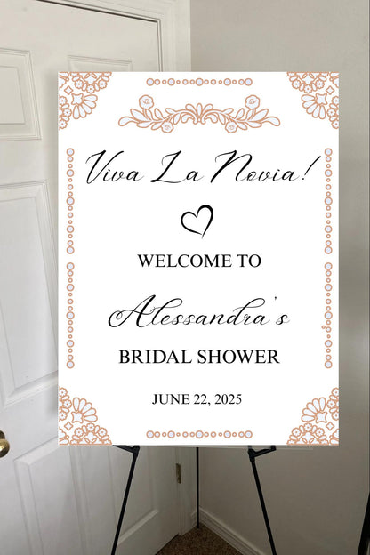 Viva la novia bridal shower welcome acrylic sign, bridal shower welcome sign, viva la novia welcome sign, bridal shower ideas, viva la novia