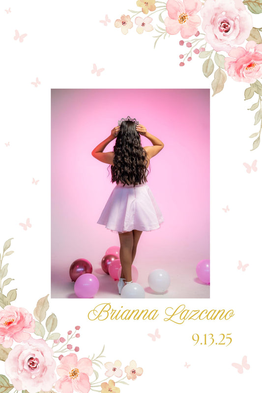 Quinceañera Welcome Sign with Picture, Welcome Acrylic Sign, Sweet 16 Welcome Sign, Welcome to my Quinceañera, Welcome to my sweet sixteen