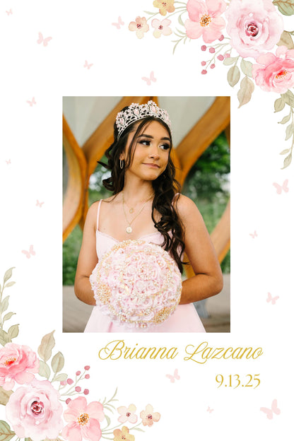 Quinceañera Welcome Sign with Picture, Welcome Acrylic Sign, Sweet 16 Welcome Sign, Welcome to my Quinceañera, Welcome to my sweet sixteen