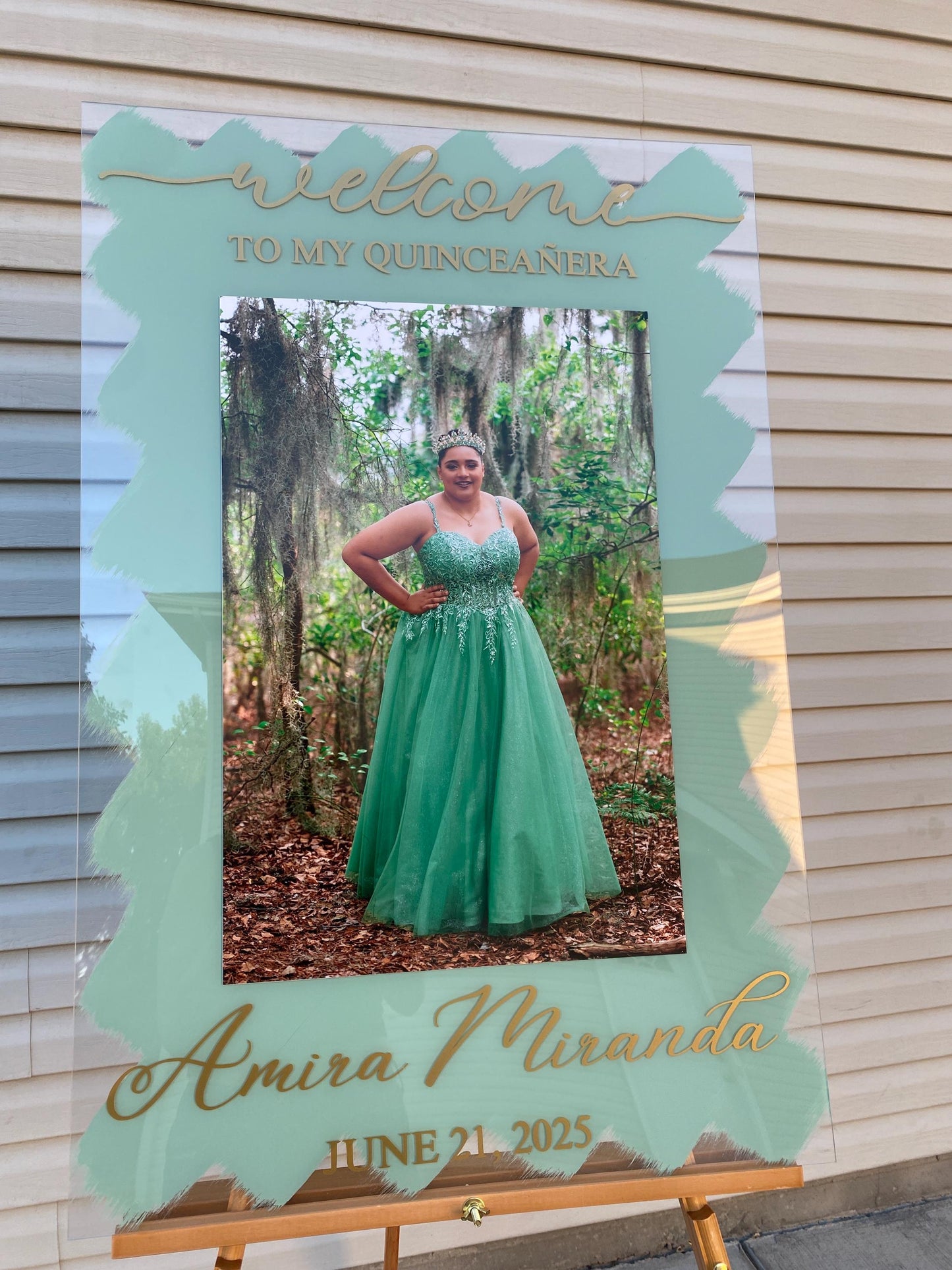 Quinceañera acrylic , welcome to my sweet 16 sign, welcome acrylic sign, custom welcome sign, acrylic paint sign, Quinceañera decorations