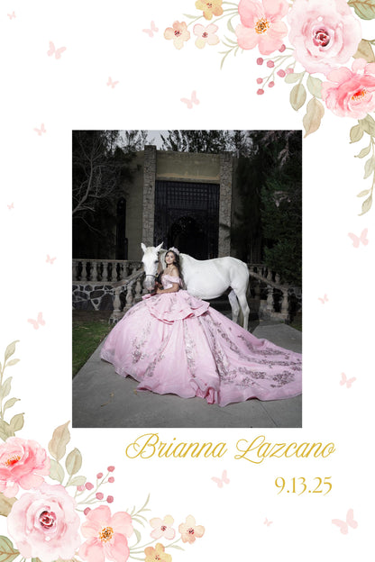 Quinceañera Welcome Sign with Picture, Welcome Acrylic Sign, Sweet 16 Welcome Sign, Welcome to my Quinceañera, Welcome to my sweet sixteen