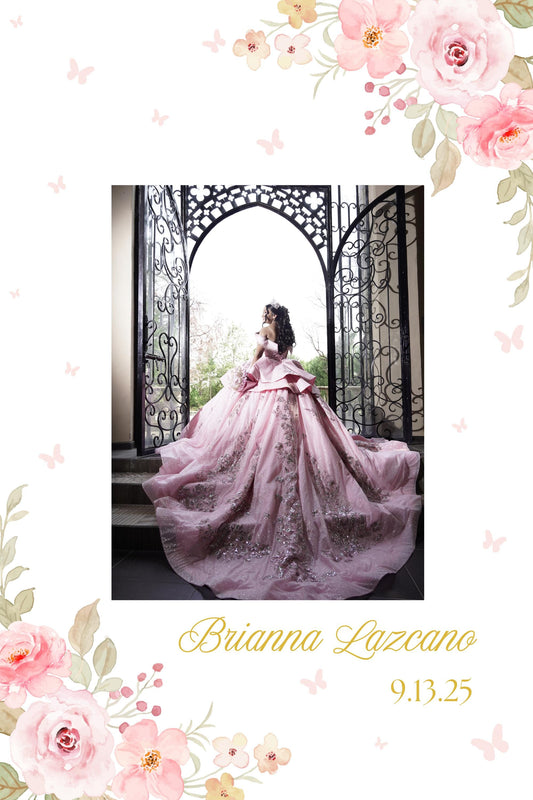 Quinceañera Welcome Sign with Picture, Welcome Acrylic Sign, Sweet 16 Welcome Sign, Welcome to my Quinceañera, Welcome to my sweet sixteen