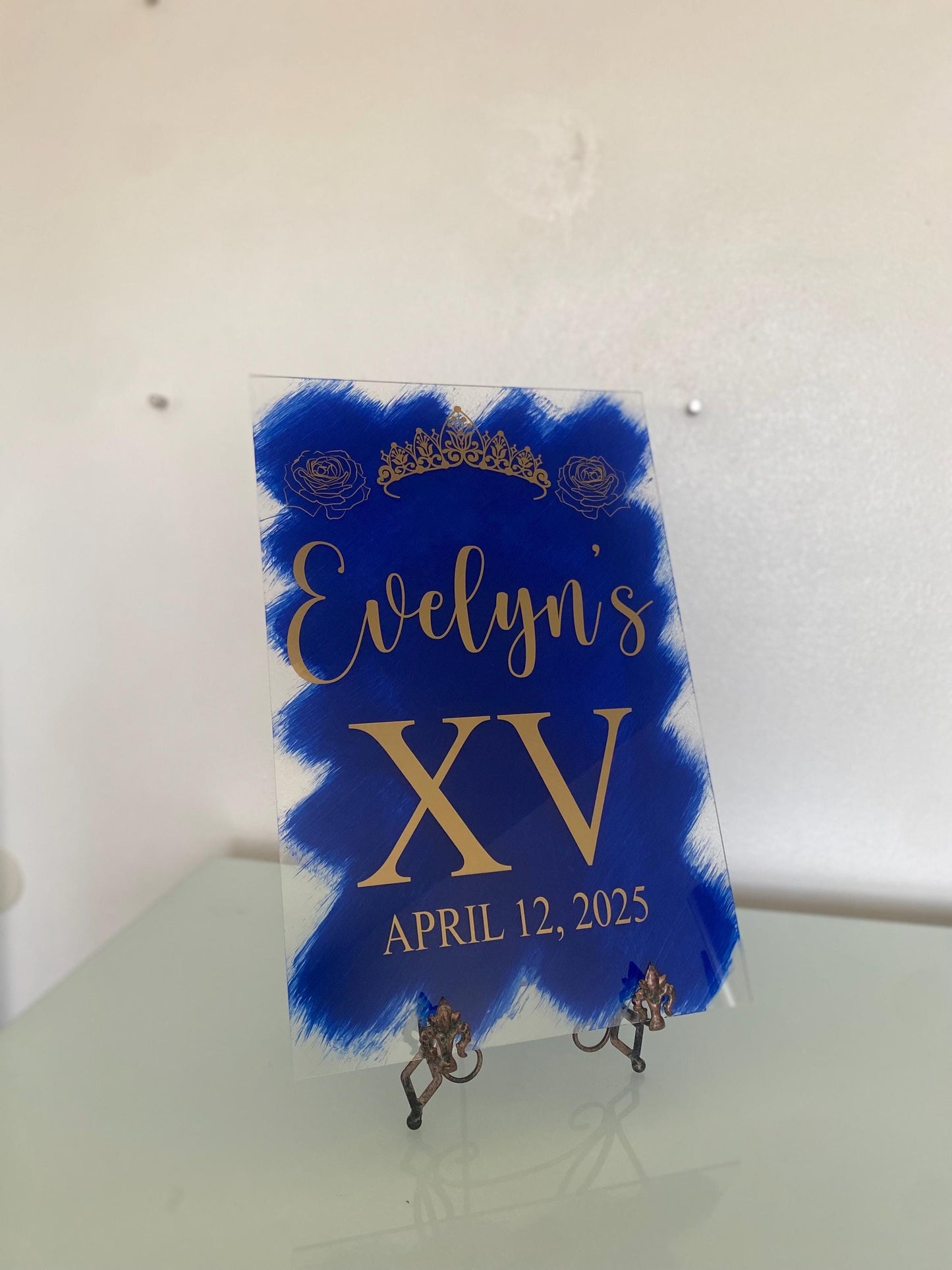 Quinceañera acrylic, welcome to my Quinceanera sign, welcome acrylic sign, custom welcome sign, acrylic paint sign, Quinceañera decorations