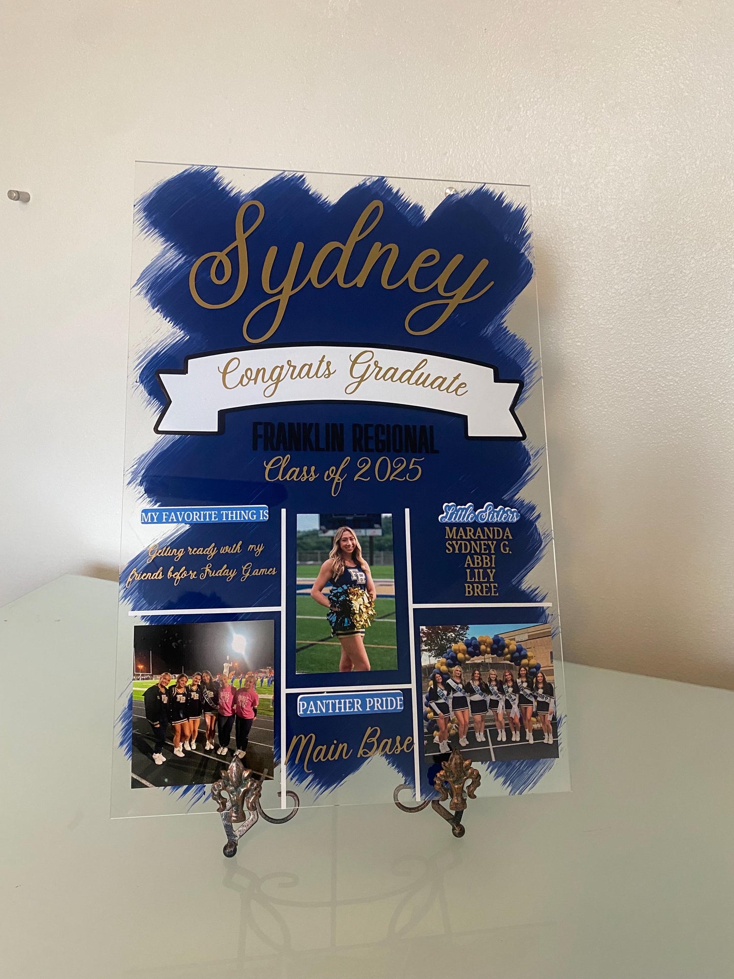 Graduation Acrylic, Congrats Grad Acrylic, Cheering Team Memories Acrylic, Class of 2025, Senior Year Acrylic, Congratulations Graduate Sign