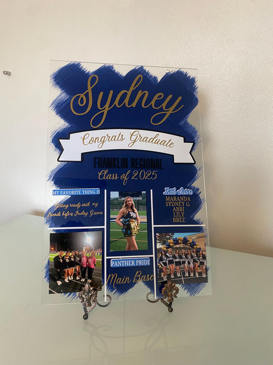 Graduation Acrylic, Congrats Grad Acrylic, Cheering Team Memories Acrylic, Class of 2025, Senior Year Acrylic, Congratulations Graduate Sign