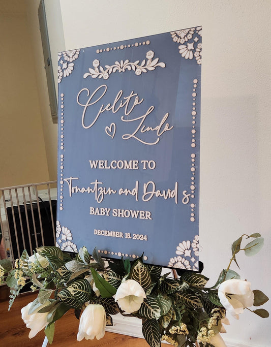 Cielito Lindo Welcome Sign, Baby shower welcome sign, Cielito lindo theme decorations, Babyshower Acrylic, Cielito lindo babyshower welcome