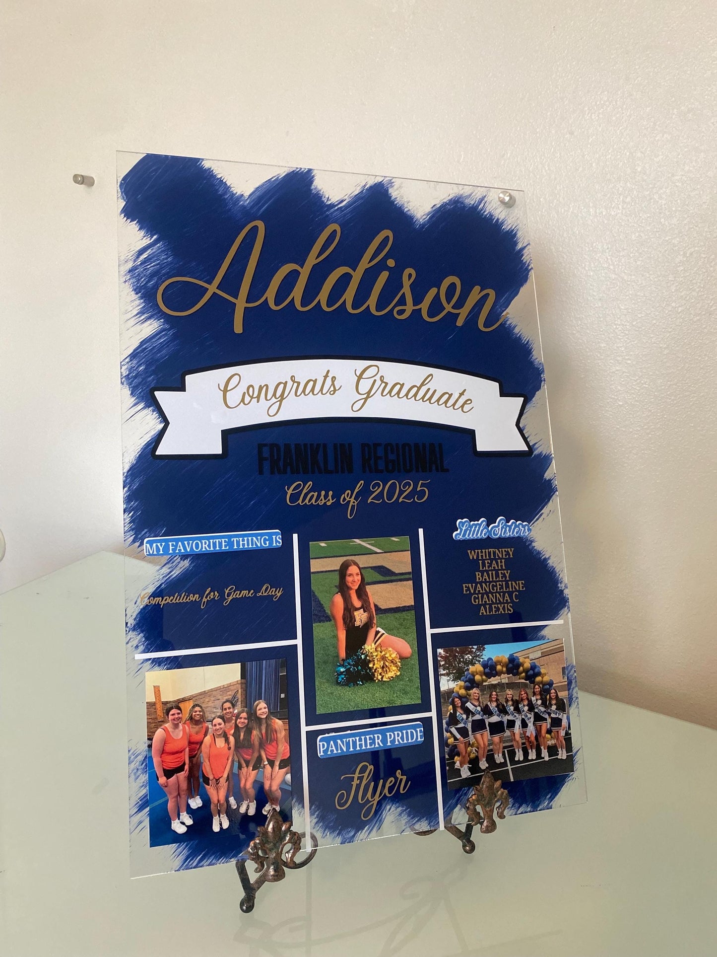 Graduation Acrylic, Congrats Grad Acrylic, Cheering Team Memories Acrylic, Class of 2025, Senior Year Acrylic, Congratulations Graduate Sign