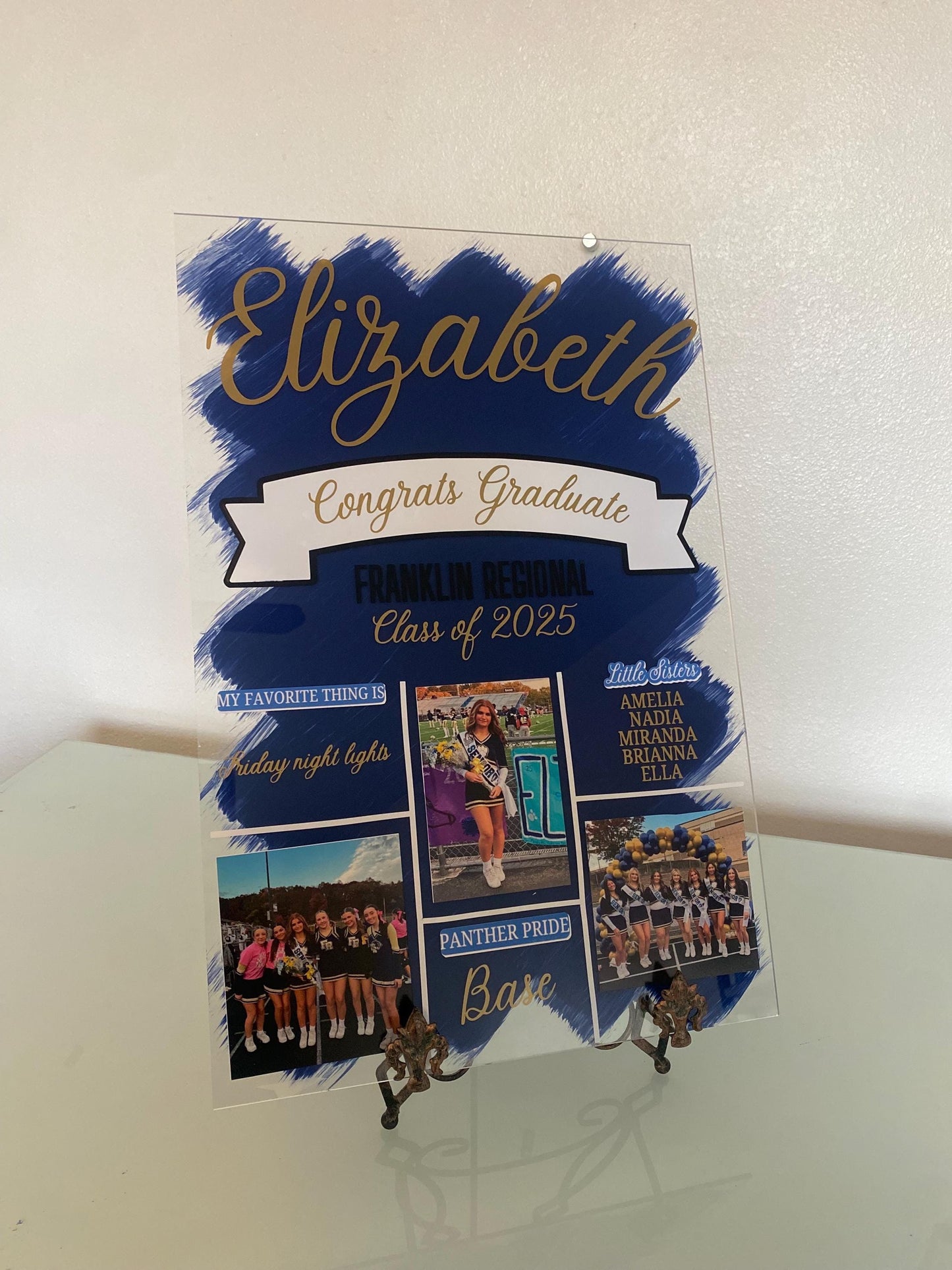 Graduation Acrylic, Congrats Grad Acrylic, Cheering Team Memories Acrylic, Class of 2025, Senior Year Acrylic, Congratulations Graduate Sign