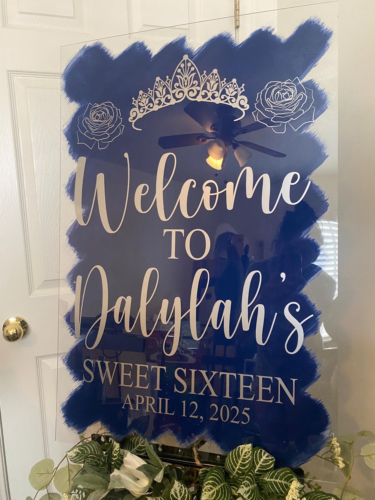 Sweet Sixteen Acrylic Sign, welcome to my sweet 16 sign, custom welcome sign, sweet 16 decorations, welcome to my sweet sixteen acrylic sign