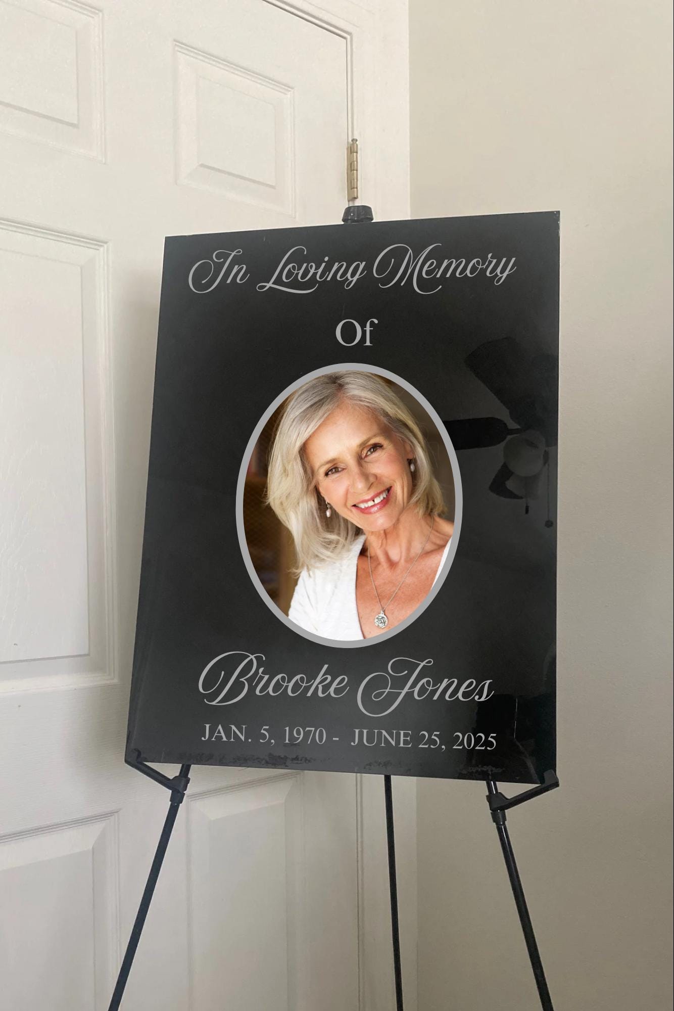 In loving memory acrylic with picture, funeral acrylic welcome sign, Tribute remembrance photo, Celebration of life in loving memory
