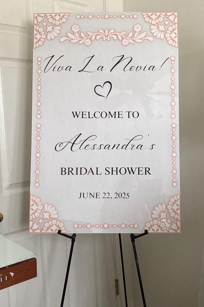 Viva la novia bridal shower welcome acrylic sign, bridal shower welcome sign, viva la novia welcome sign, bridal shower ideas, viva la novia