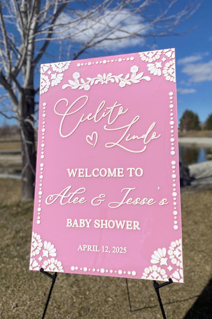 Cielito Lindo Welcome Sign, Baby shower welcome sign, Cielito lindo theme decorations, Babyshower Acrylic, Cielito lindo babyshower welcome