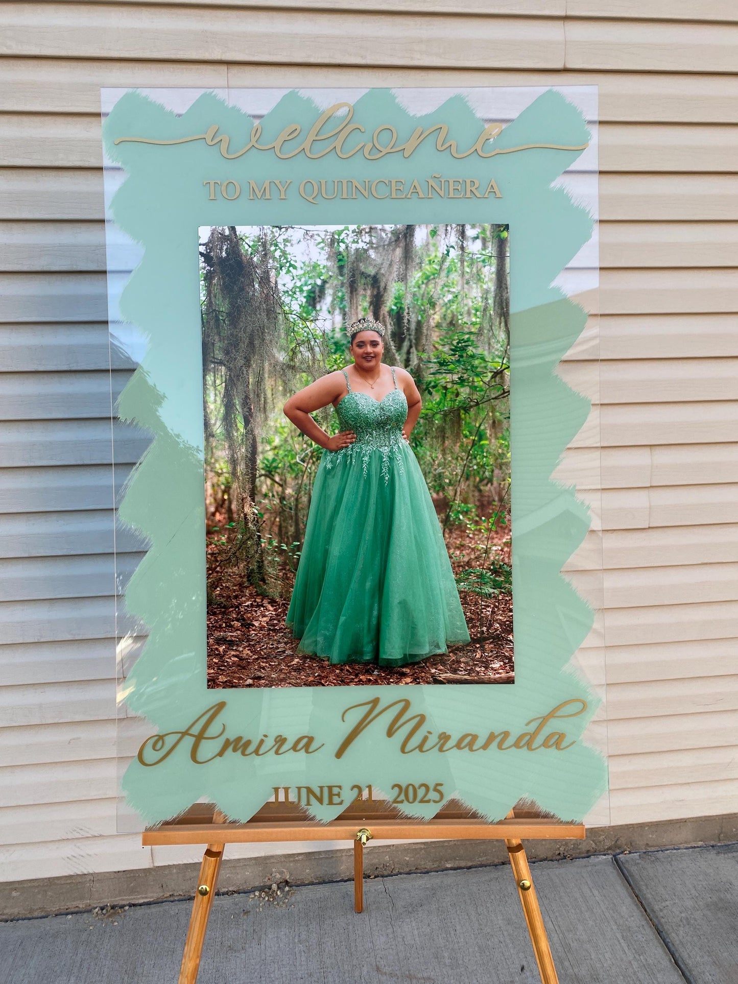 Quinceañera acrylic , welcome to my sweet 16 sign, welcome acrylic sign, custom welcome sign, acrylic paint sign, Quinceañera decorations