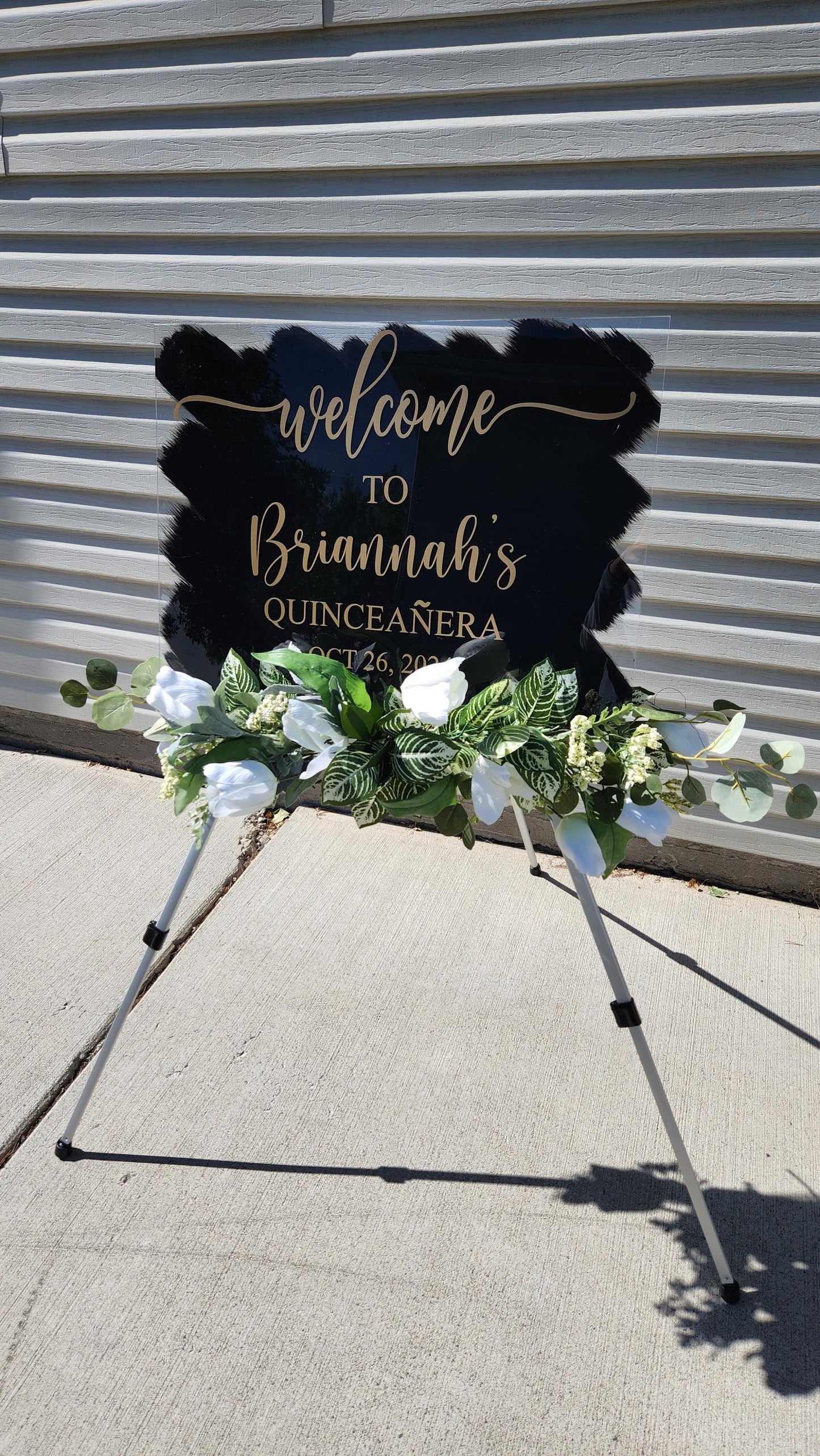 Quinceanera acrylic, welcome to my Quinceanera sign, welcome acrylic sign, custom welcome sign, acrylic paint sign, Quinceañera decorations