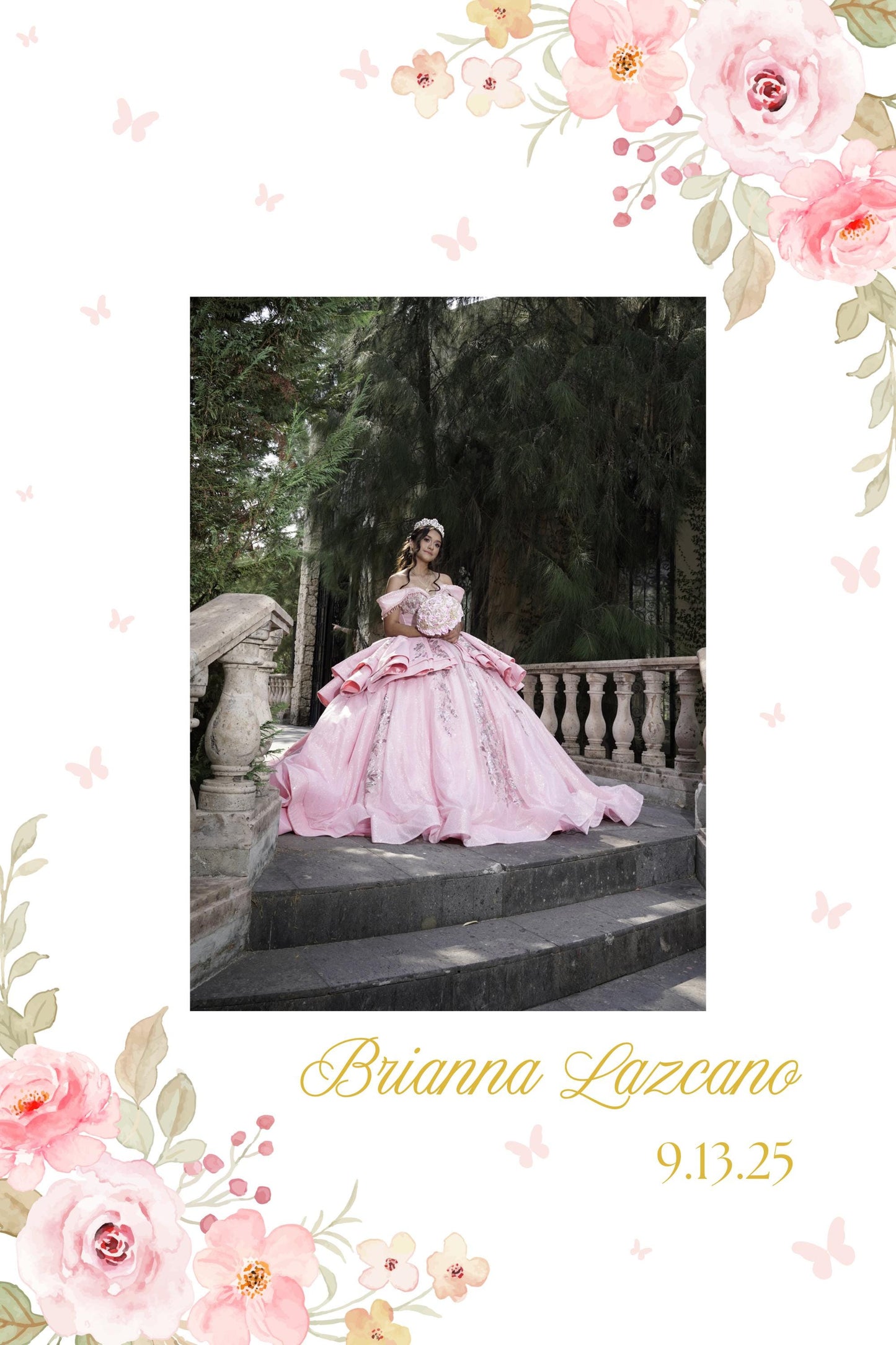 Quinceañera Welcome Sign with Picture, Welcome Acrylic Sign, Sweet 16 Welcome Sign, Welcome to my Quinceañera, Welcome to my sweet sixteen