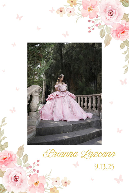 Quinceañera Welcome Sign with Picture, Welcome Acrylic Sign, Sweet 16 Welcome Sign, Welcome to my Quinceañera, Welcome to my sweet sixteen
