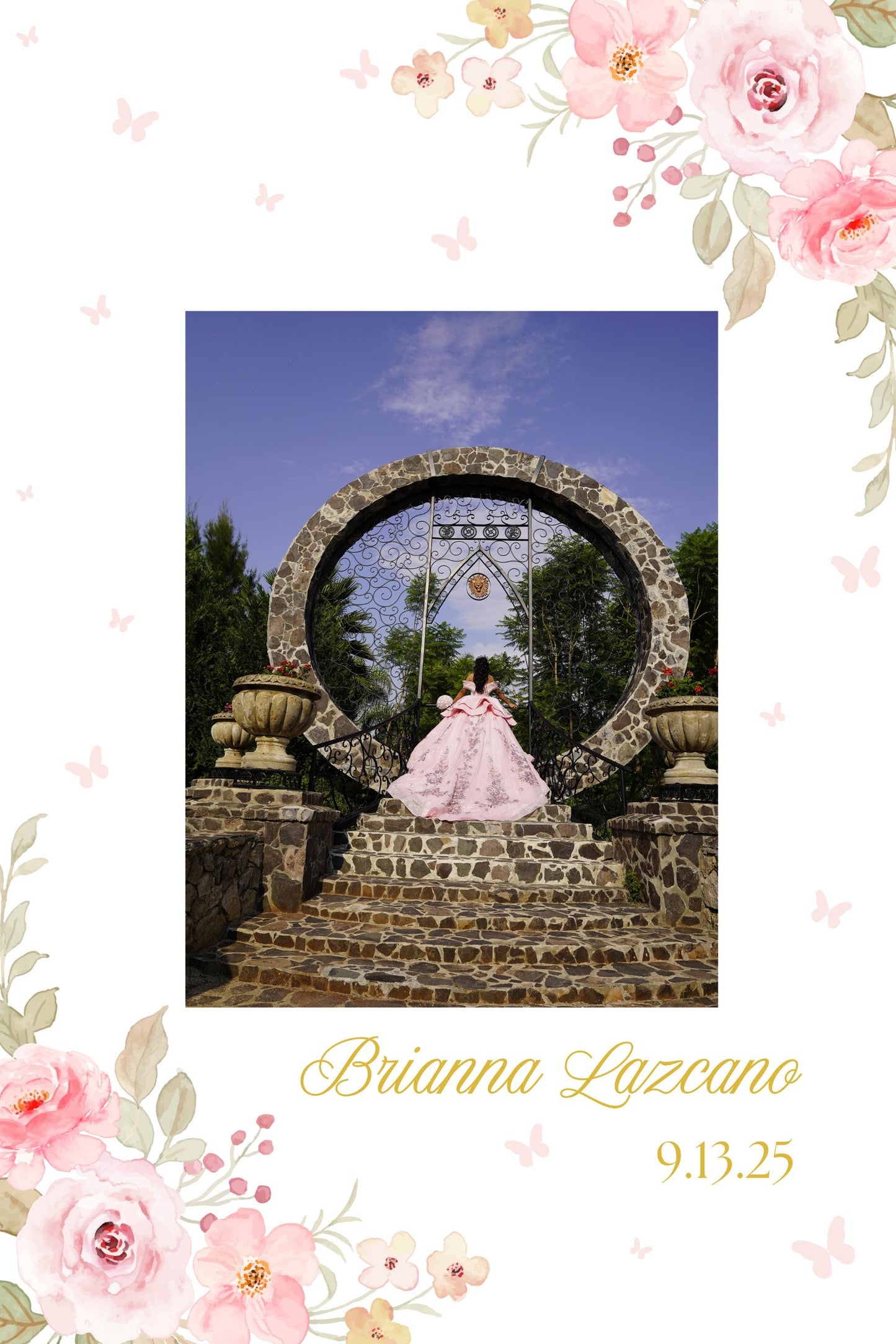 Quinceañera Welcome Sign with Picture, Welcome Acrylic Sign, Sweet 16 Welcome Sign, Welcome to my Quinceañera, Welcome to my sweet sixteen