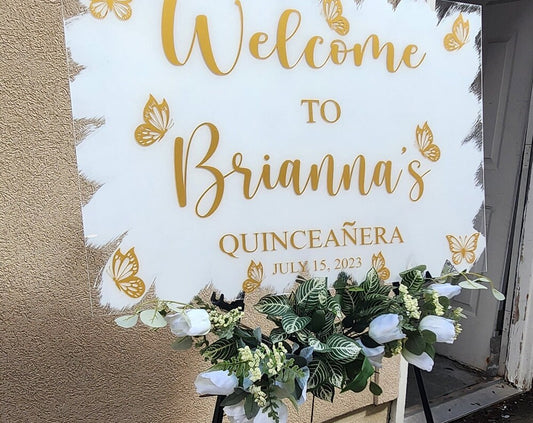 Quinceañera acrylic, welcome to my Quinceañera sign